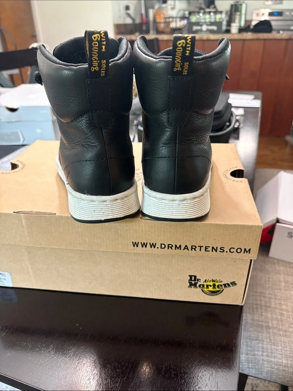 Dr. Martens Black Leather Rigal High-Top Boot